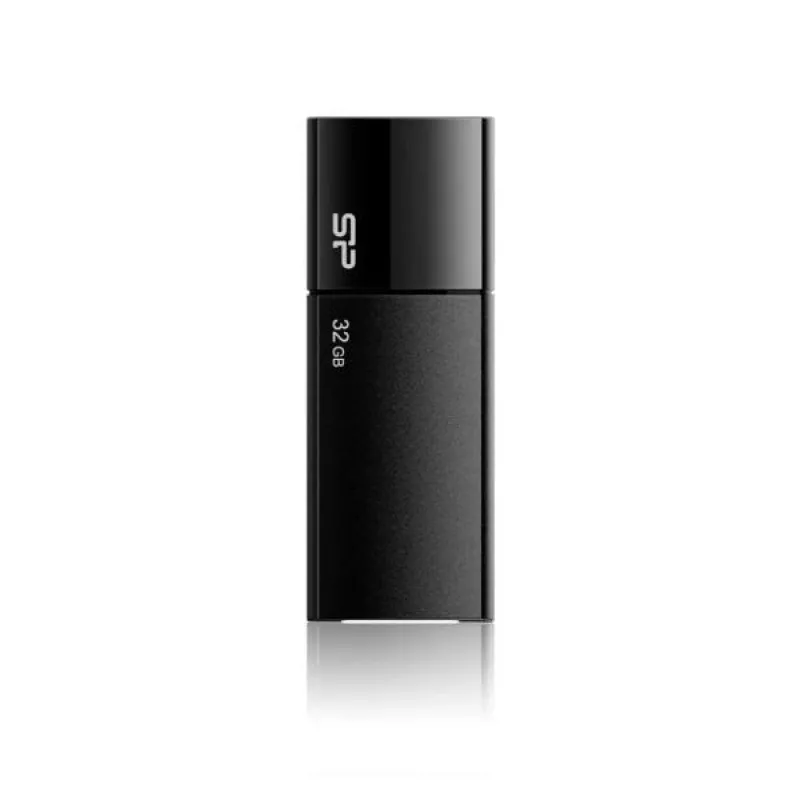 Silicon Power SP032GBUF2U05V1K 32GB USB 2.0 flash disk - zasúvací dizajn bez krytky, čierny