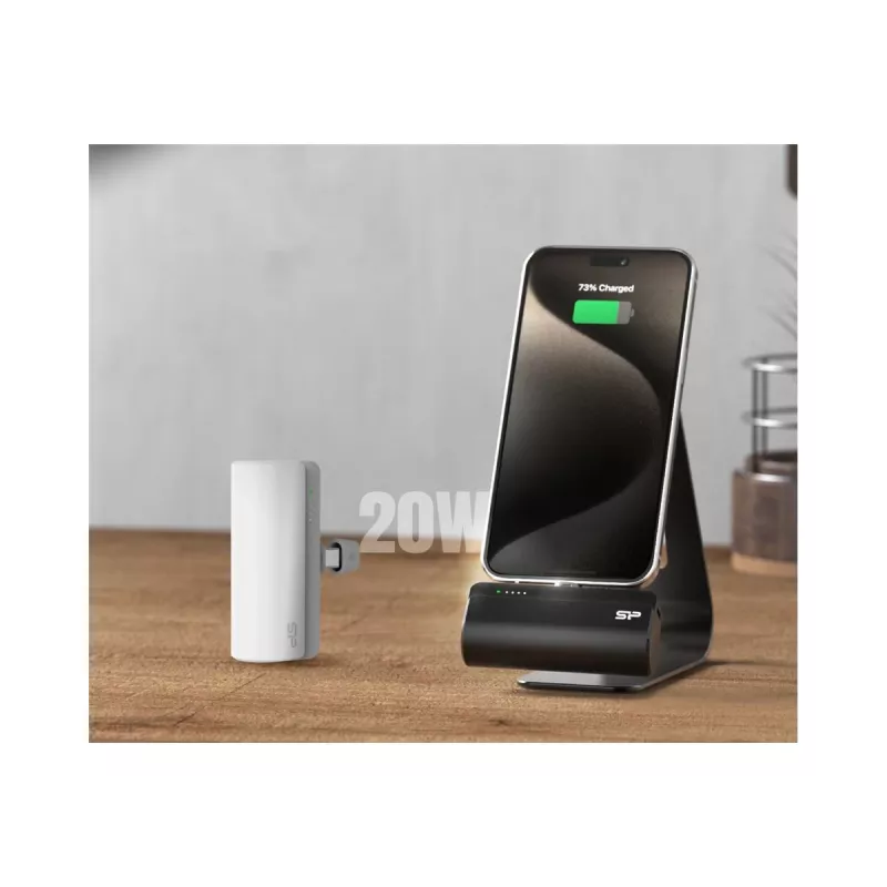 Silicon Power QD50 powerbanka, 5000 mAh, USB-C, biela (SP5K0MAPBKQD500W)