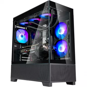 SilverStone Lucid 05 čierna 270° panoramatické sklo Mid-Tower skriňa