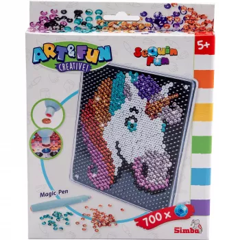 SIMBA-DICKIE Art & Fun Sada na tvorenie s flitrovým jednorožcom