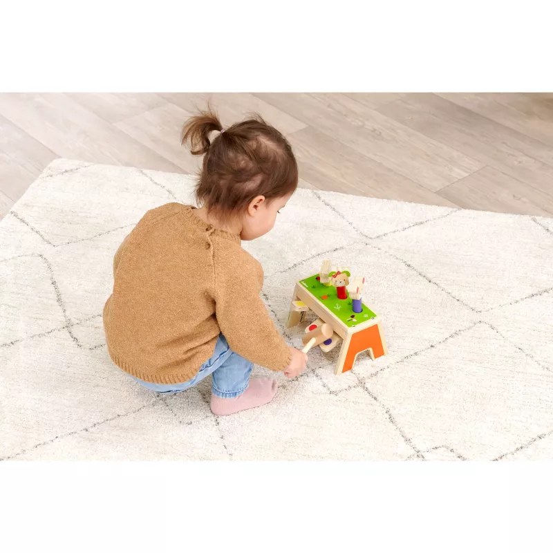 SIMBA-DICKIE Pop-Up Hammering Game – drevená hračka so 16 dielmi a pop-up figúrkami