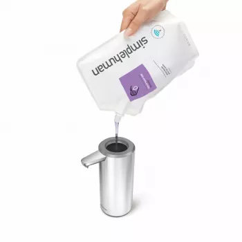 simplehuman Nabíjací senzorový dávkovač mydla 266 ml, Brushed Stainless Steel