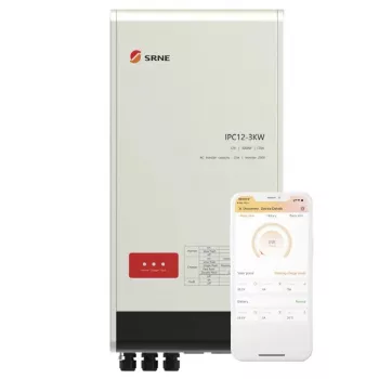 Jednofázový menič/nabíjačka SRNE 3kW 48V hybridný off-grid čistá sínusovka