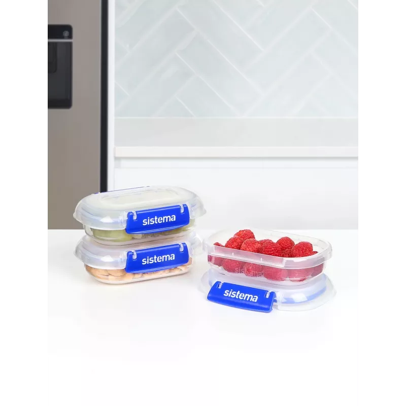 Sistema Plastics 881523 Obdĺžniková nádoba 0,18L Transparentná 88mm