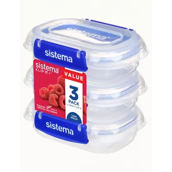 Sistema Plastics 881523 Obdĺžniková nádoba 0,18L Transparentná 88mm