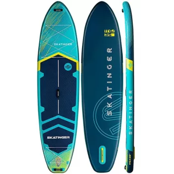SKATINGER Prana Light Blue nafukovacie SUP board 350x89x15 yoga