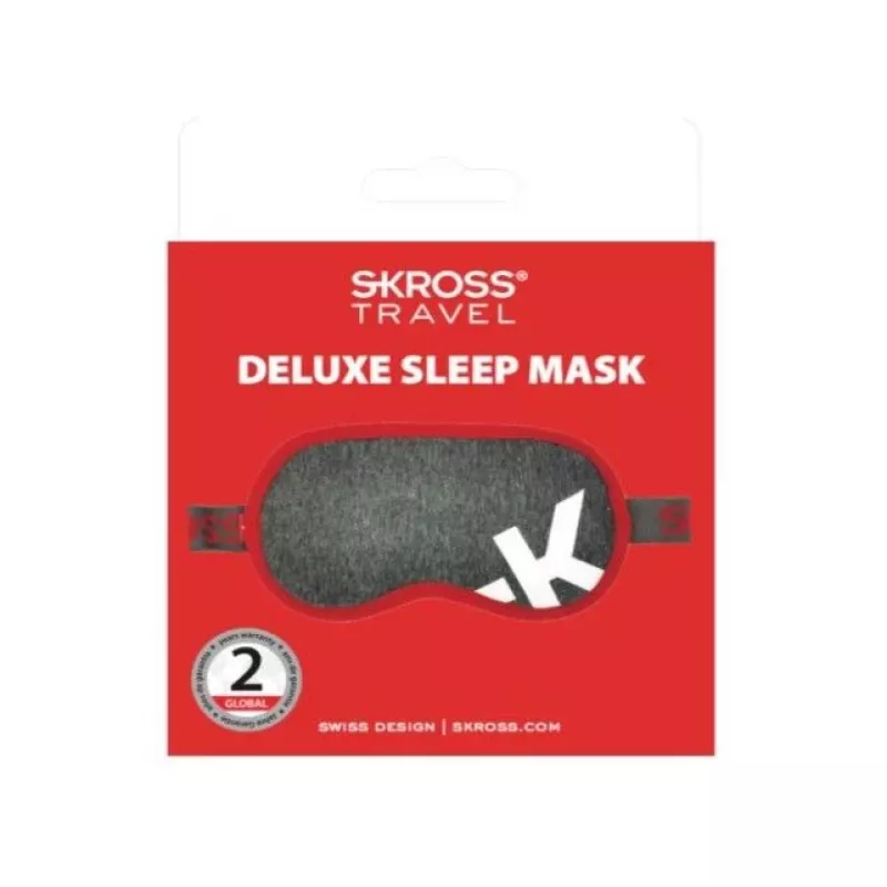 Skross Deluxe maska na spanie tmavosivá