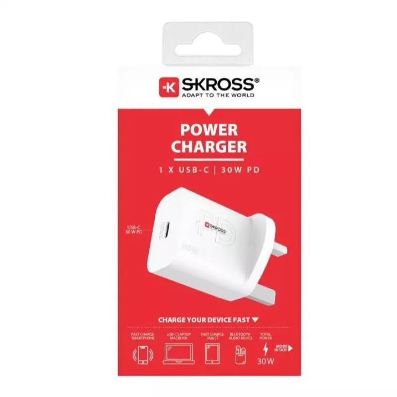 Skross Power Charger UK USB nabíjačka 30W PD biela