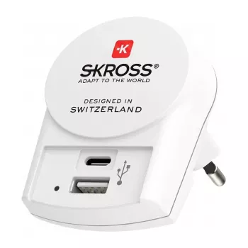 SKROSS Pro+ USB AC30PD svetový cestovný adaptér s 30W USB-C PD a USB-A
