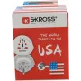 SKROSS svetový cestovný adaptér s 2 USB portmi, biela (1.500221C-E)