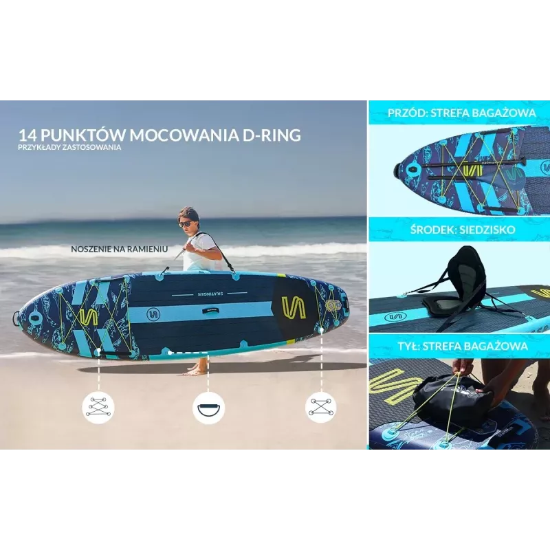 SKT ASIATICUS nafukovacie stand-up paddleboard 350x89x15 cm Yoga
