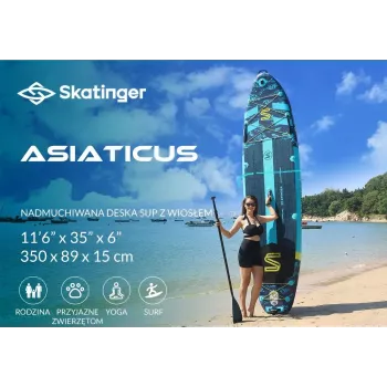 SKT ASIATICUS nafukovacie stand-up paddleboard 350x89x15 cm Yoga
