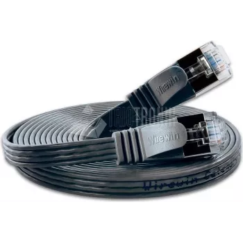 Wirewin Cat6 U/FTP Slim Ethernet patch kábel 0,5 m čierny PKW-STP-SLIM-KAT6 0.5 SW