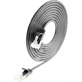 Wirewin Light patch kábel okrúhly U/FTP Cat 6a čierny 0,5m štíhly flexibilný PoE (PKW-LIGHT-STP-K6A 0.5 SW)