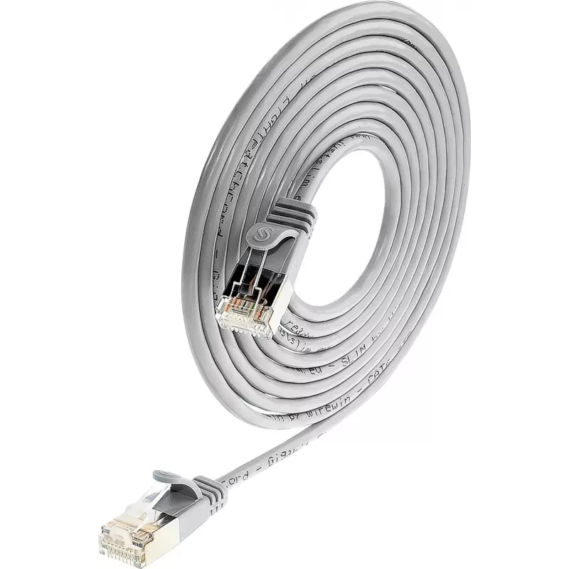 Wirewin SLIM SL6 7,5 m Cat.6 Slim-Light U/FTP patch kábel, sivá (PKW-LIGHT-STP-K6 7.5)
