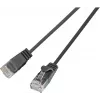 Wirewin SLIM UL6 10 SW - Cat.6 SLIM-Light patch kábel, U/UTP, 10 m, čierny PKW-LIGHT-K6 10.0 SW