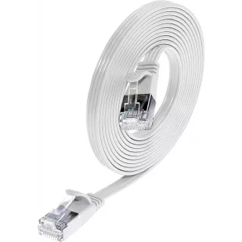 Wirewin Triotronik Cat6 U/FTP Slim Ethernet patch kábel 0,5m biely PKW-STP-SLIM-KAT6 0.5 WS