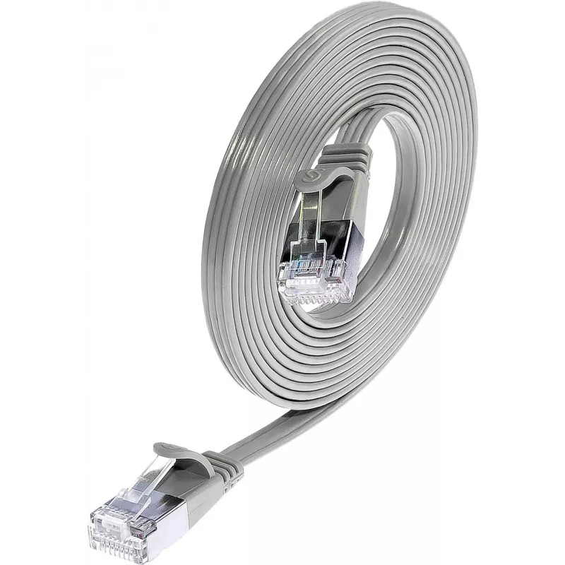 Wirewin Triotronik Cat6 U/FTP Slim Ethernet patch kábel, 3 m, RJ-45 konektor samec na konektor samec, sivý PKW-STP-SLIM-KAT6 3.0