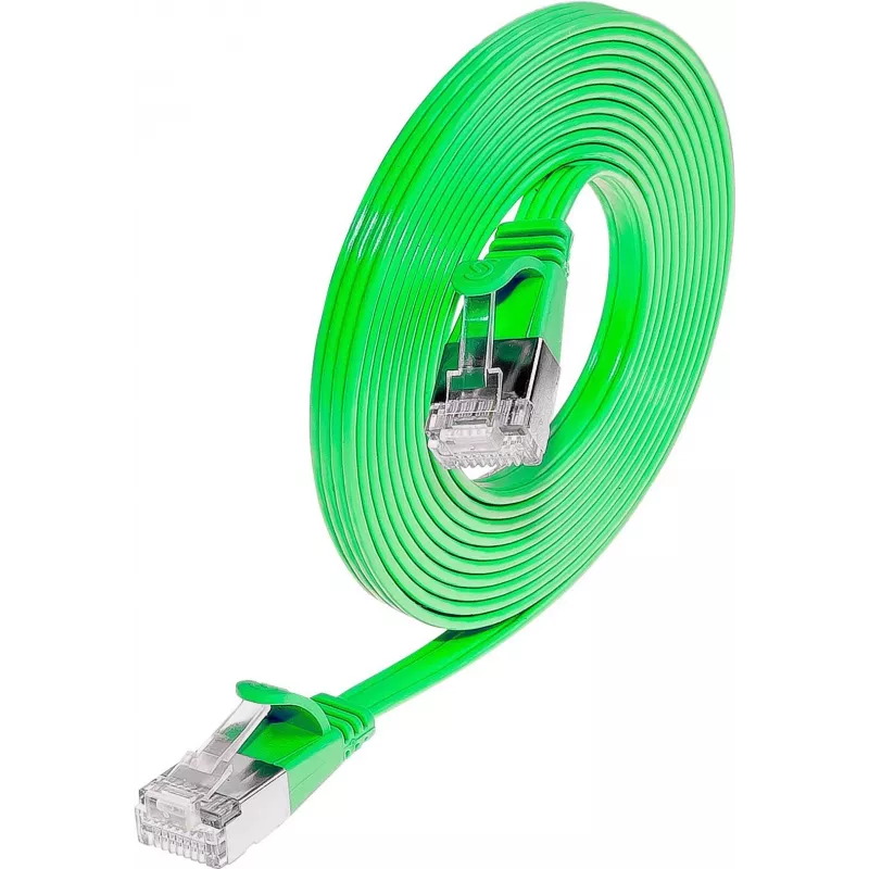 Wirewin Triotronik Cat6 U/FTP Slim patch kábel 0,25m zelený PKW-STP-SLIM-KAT6 0.25 GN