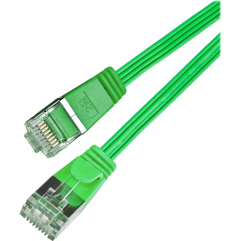 Wirewin Triotronik Cat6 U/FTP slim patch kábel, 0,5m, zelená PKW-STP-SLIM-KAT6 0.5 GN