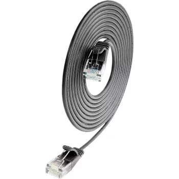 Wirewin Triotronik PKW-LIGHT-K6 5.0 SW Cat6 U/UTP patch kábel, RJ45 konektor samec na samec, 5m, čierny