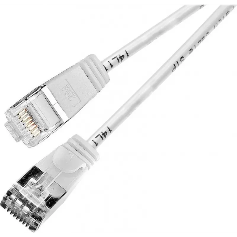 Wirewin Triotronik PKW-LIGHT-STP-K6 15.0 WS Cat6 S/FTP patch kábel, RJ45 konektor samec na konektor samec, biely, 15 m