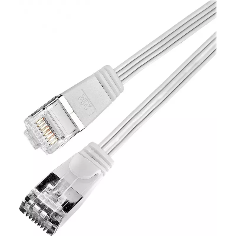 Wirewin Triotronik PKW-STP-SLIM-KAT6 0.25 WS - Cat6 U/FTP slim patch kábel, RJ45 konektor samec na samec, 0,25m, biela