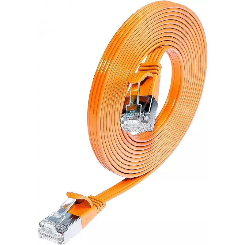 Wirewin Triotronik PKW-STP-SLIM-KAT6 0.5 OR Cat6 U/FTP Slim Ethernet patch kábel, RJ45 konektor samec na konektor samec, 0,5 m, oranžový