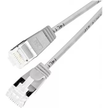 Wirewin Slim Round U/FTP Cat 6a patch kábel, sivý, 1,0 m, 10 Gbps, PoE, flexibilný tenký dizajn pre stiesnené priestory (PKW-LIGHT-STP-K6A 1.0)