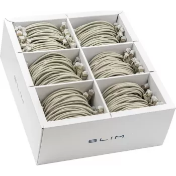 Wirewin SLIM-LS-K6A 3.0 36 Cat6A Slim Ethernet patch kábel, 3m, U/FTP, sivý, balenie 36 ks