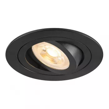 SLV vstavané svietidlo New Tria 75, GU10, Max 10W, čierna, 75mm