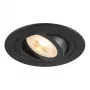 SLV vstavané svietidlo New Tria 75, GU10, Max 10W, čierna, 75mm