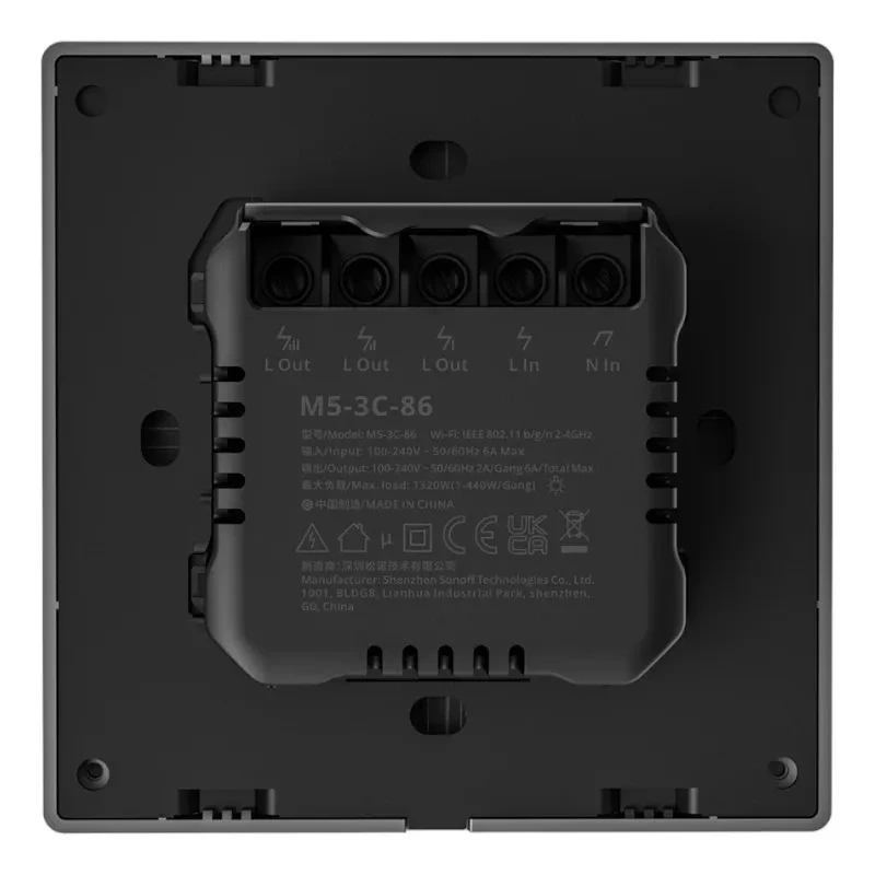 Smart Scene nástenný vypínač WiFi Sonoff M5 3C (3-kanálový)
