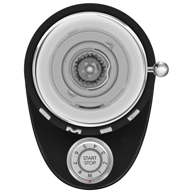 Smeg CGF03BLEU 50's Style kužeľový mlynček na kávu - čierny, 150W, objem 350g