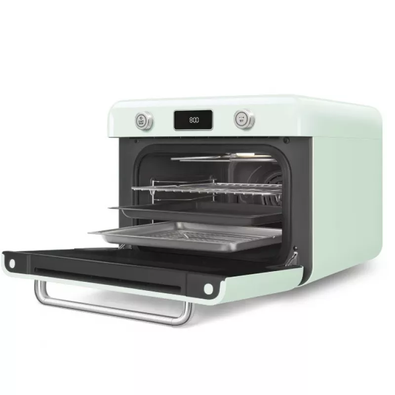 Smeg COF01PGEU mini rúra na pečenie Vintage, pastelová zelená