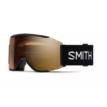 Smith Squad Mag lyžiarske okuliare - čierne s ChromaPop Pro Gold Mirror a Storm Rose Flash sklami