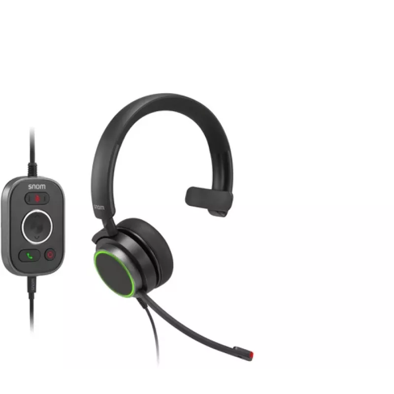 Snom A330M káblový on-ear mono headset s mikrofónom s potlačením hluku