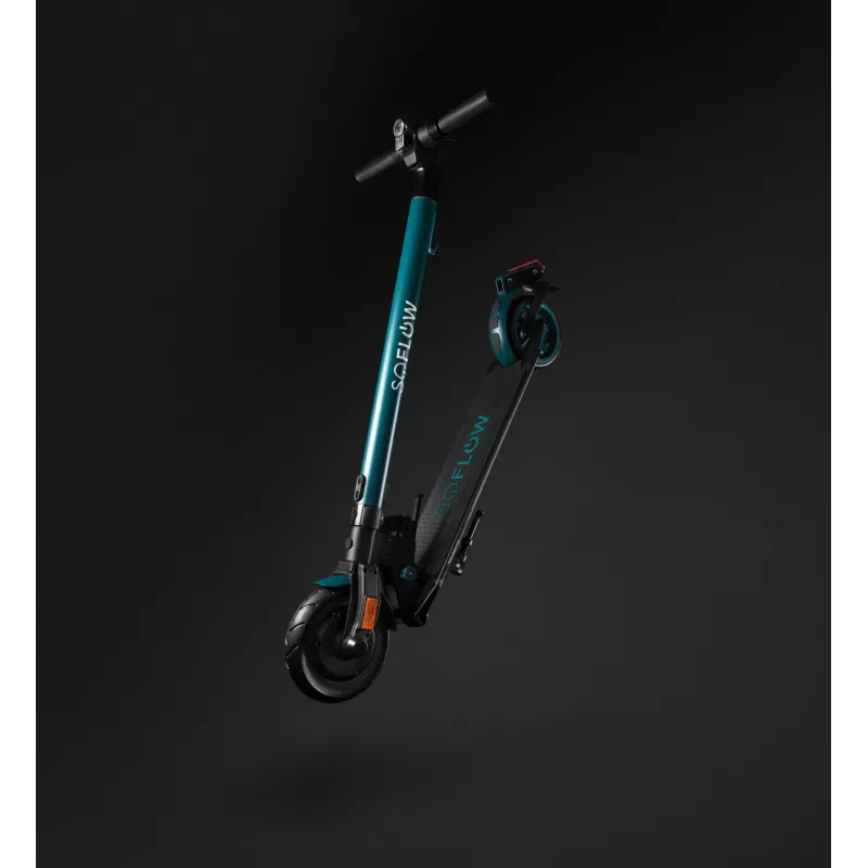 SoFlow SO1 elektrická kolobežka, čierna/tyrkysová, 20 km/h, nosnosť 100 kg
