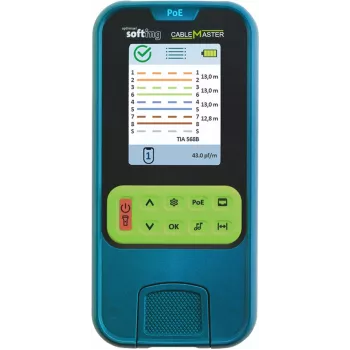 Softing Psiber CableMaster PoE tester sieťových káblov s PoE detekciou a záťažovým testom 226102