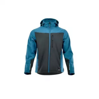 SOFTSHELL COMFORT L softshellová bunda - čierna/sivá, veľkosť L, vodoodpudivá 8000mm, priedušná, neprefúkavá, 3 vrecká