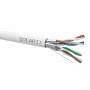 SOLARIX SXKD-6A-FFTP-LSOH Cat.6A F/FTP inštalačný kábel, LSOH, Dca-s2,d2,a1, 500m drevená cievka, sivý