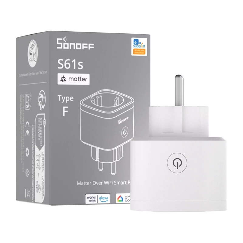 SONOFF S61s Matter vonkajšia zásuvka cez Wi-Fi