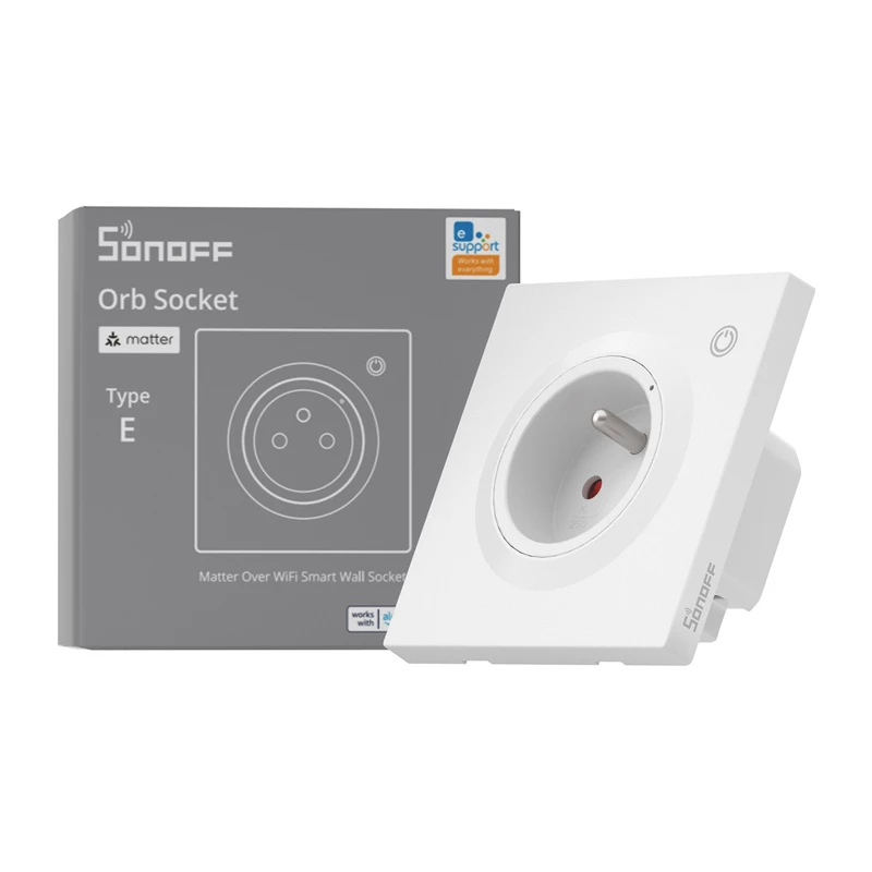 Sonoff WS01TPE-E WiFi inteligentná nástenná zásuvka (Type E)
