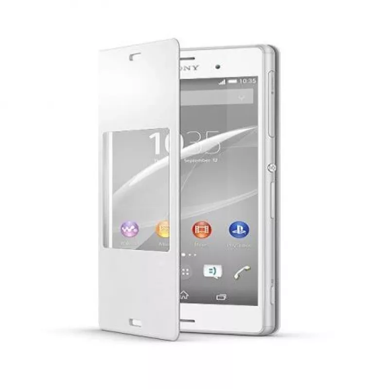 Sony Flip Cover pre Xperia Z3 D6603 SCR24 biela