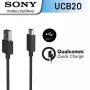 Sony UCB-20 USB-C dátový kábel 3A 1m čierny (Bulk)