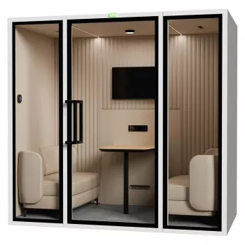 SOUNDBOX INC ARTPod+ ML 4-miestna akustická kabína, biela