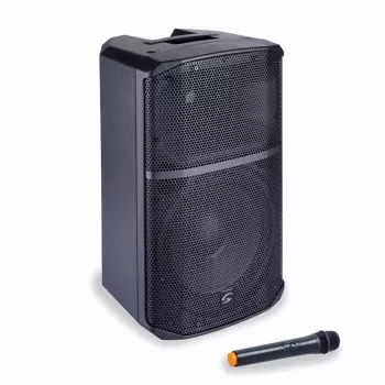 Soundsation Provibe 10AIR aktívny 10-palcový 2-pásmový PA reproduktor s Bluetooth a USB-MP3 prehrávačom, 300W RMS, čierna