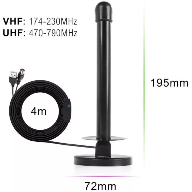 Spacetronik Hook TV DVB-T2 magnetická anténa so 28-dBi zosilňovačom a 3-m káblom
