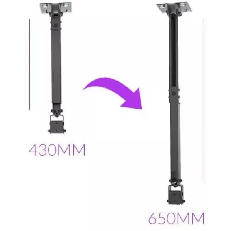 Spacetronik SPA-P01B univerzálny držiak projektora 2-in-1 strop/stena, 15 kg, oceľ, čierny
