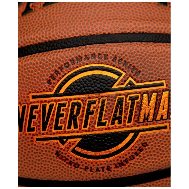 Spalding Neverflat Max basketbalová lopta indoor/outdoor, hnedá